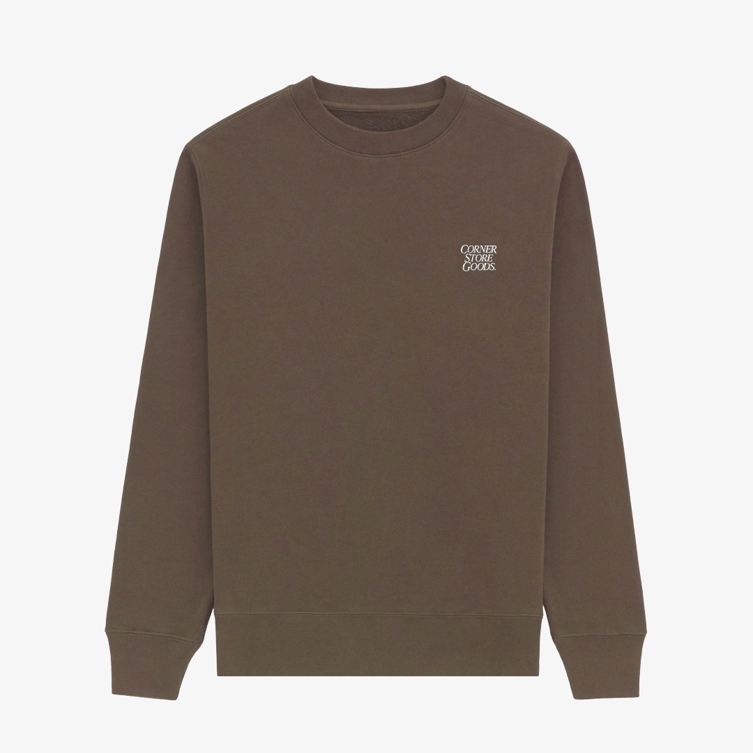 Logo Crewneck Sweatshirt (Brown)