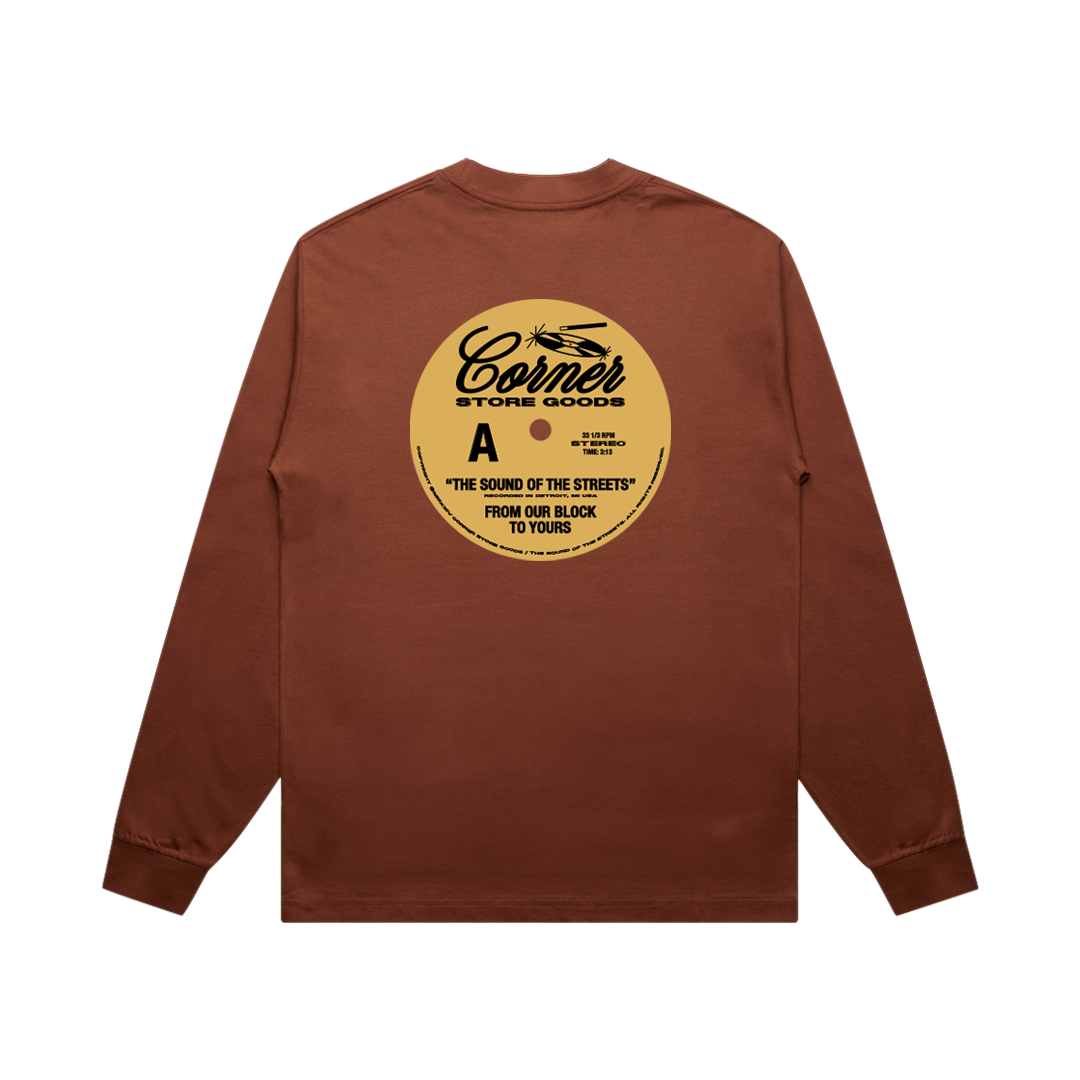Record Label Vinyl Long Sleeve Tee